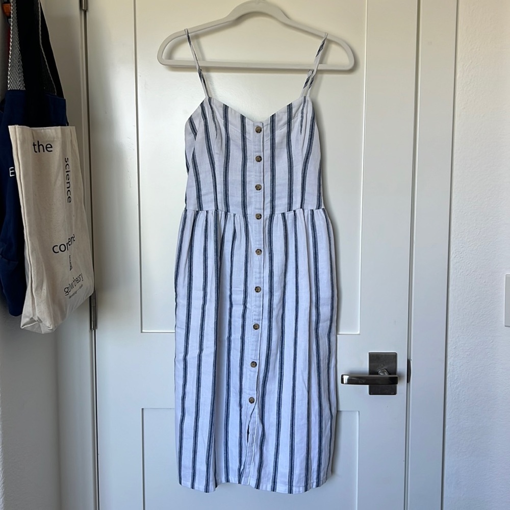 Abercrombie and Fitch Striped Linen Dress